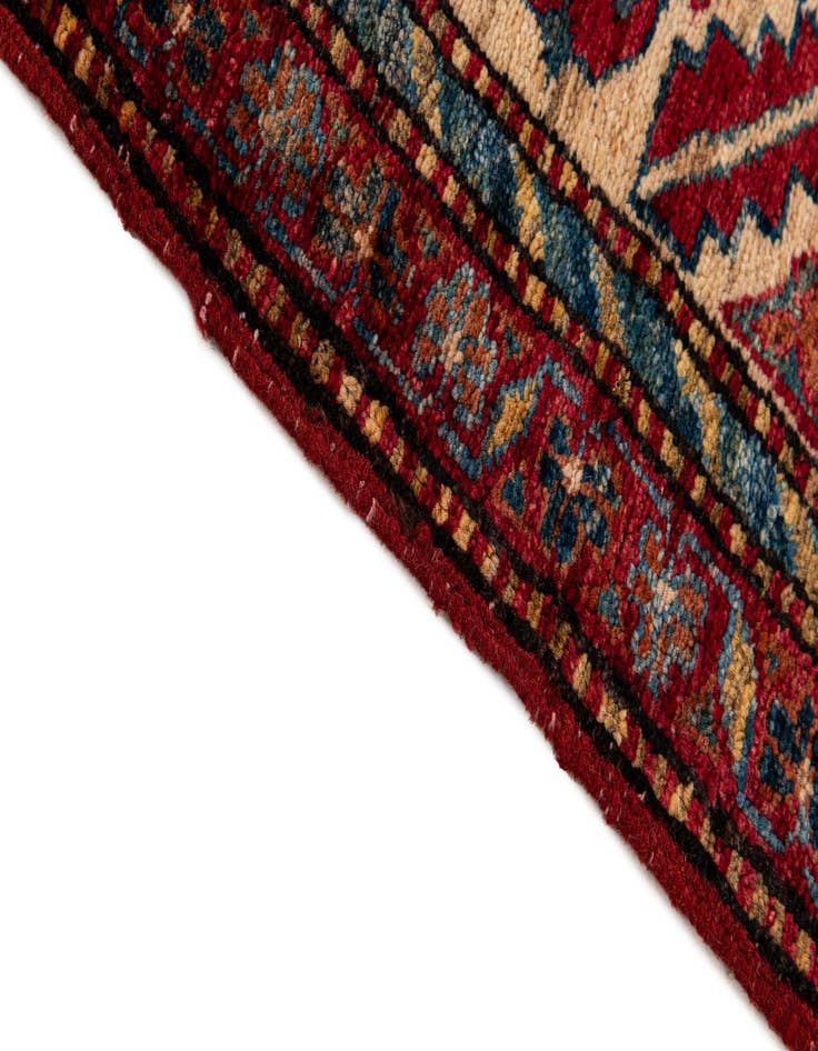 Detail image of  4' 11 x 7' 10  Hand Knotted Kazak Wool Rug