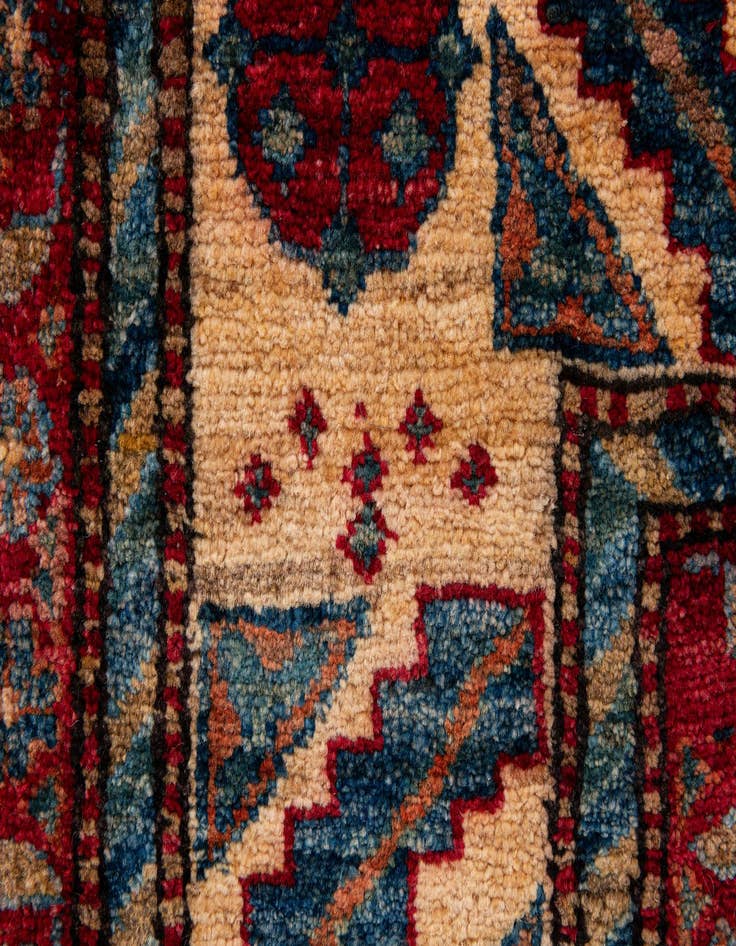 Detail image of  4' 11 x 7' 10  Hand Knotted Kazak Wool Rug