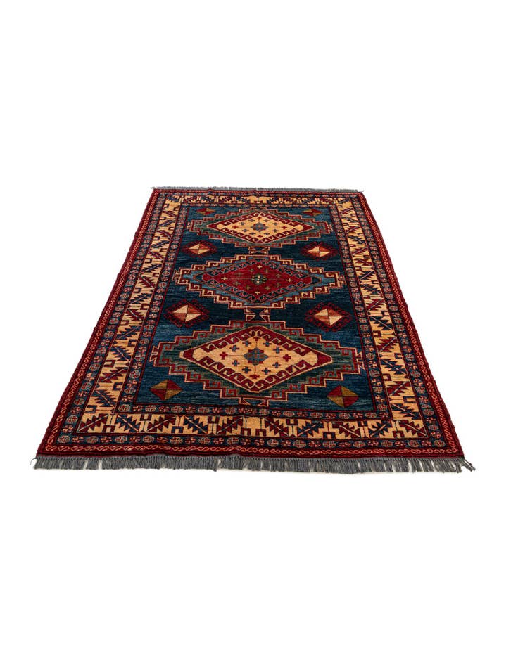 Detail image of  5' x 8' 4  Hand Knotted Kazak Wool Rug