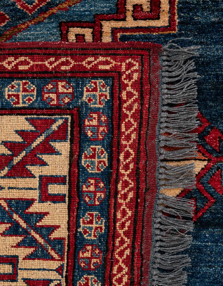 Detail image of  5' x 8' 4  Hand Knotted Kazak Wool Rug