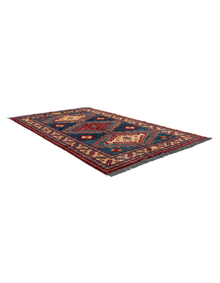 Detail image of  5' x 8' 4  Hand Knotted Kazak Wool Rug