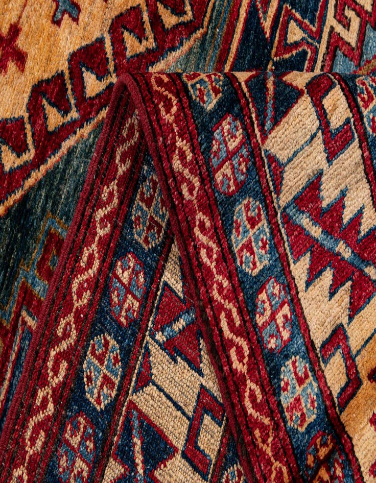 Detail image of  5' x 8' 4  Hand Knotted Kazak Wool Rug