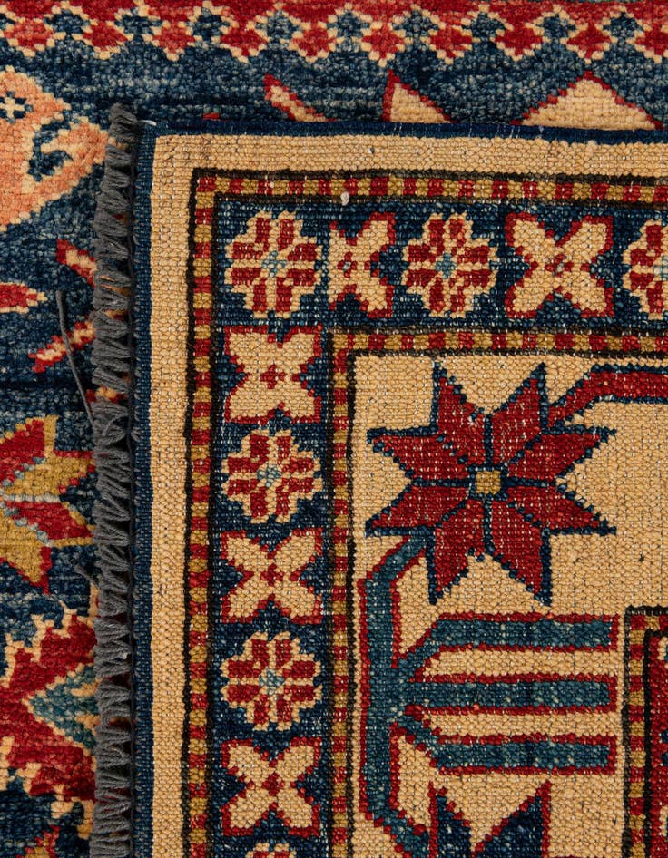 Detail image of  4' 2 x 6' 6  Hand Knotted Kazak Wool Rug