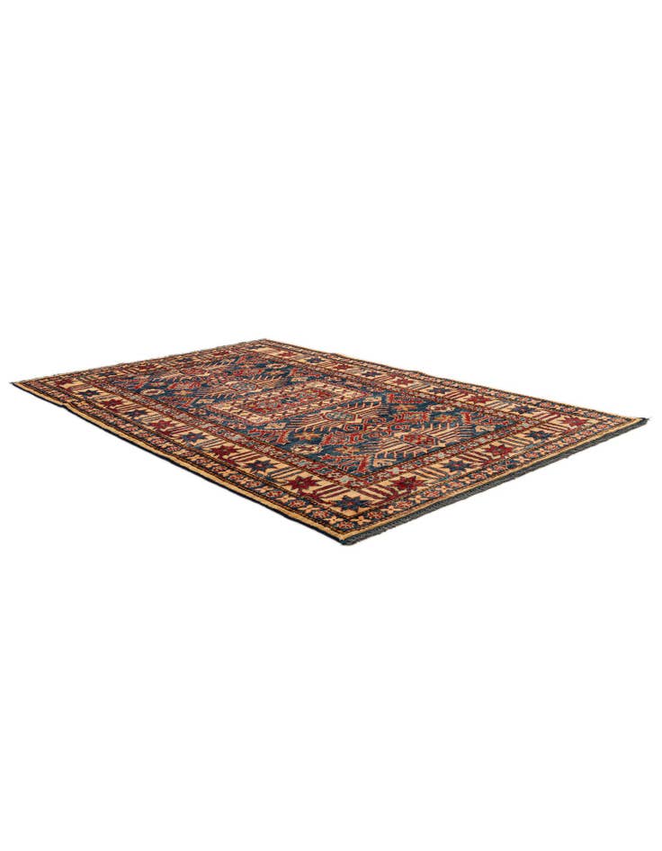 Detail image of  4' 2 x 6' 6  Hand Knotted Kazak Wool Rug