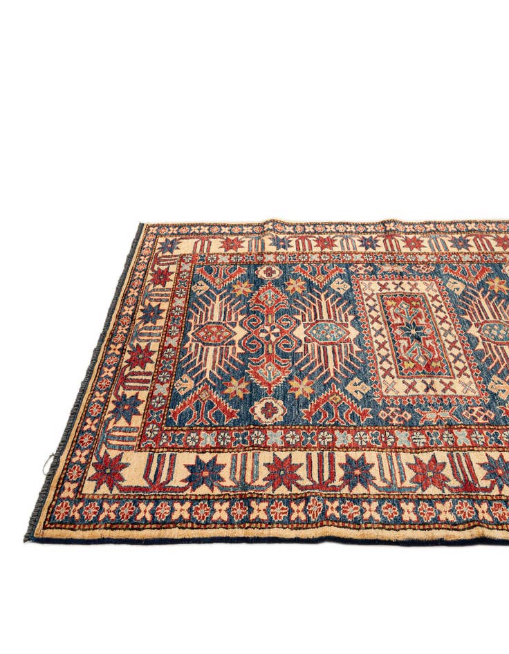 Detail image of  4' 2 x 6' 6  Hand Knotted Kazak Wool Rug