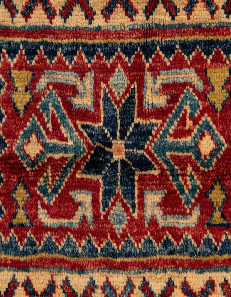Detail image of  4' 2 x 6' 6  Hand Knotted Kazak Wool Rug