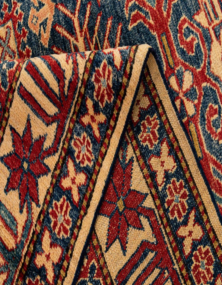 Detail image of  4' 2 x 6' 6  Hand Knotted Kazak Wool Rug