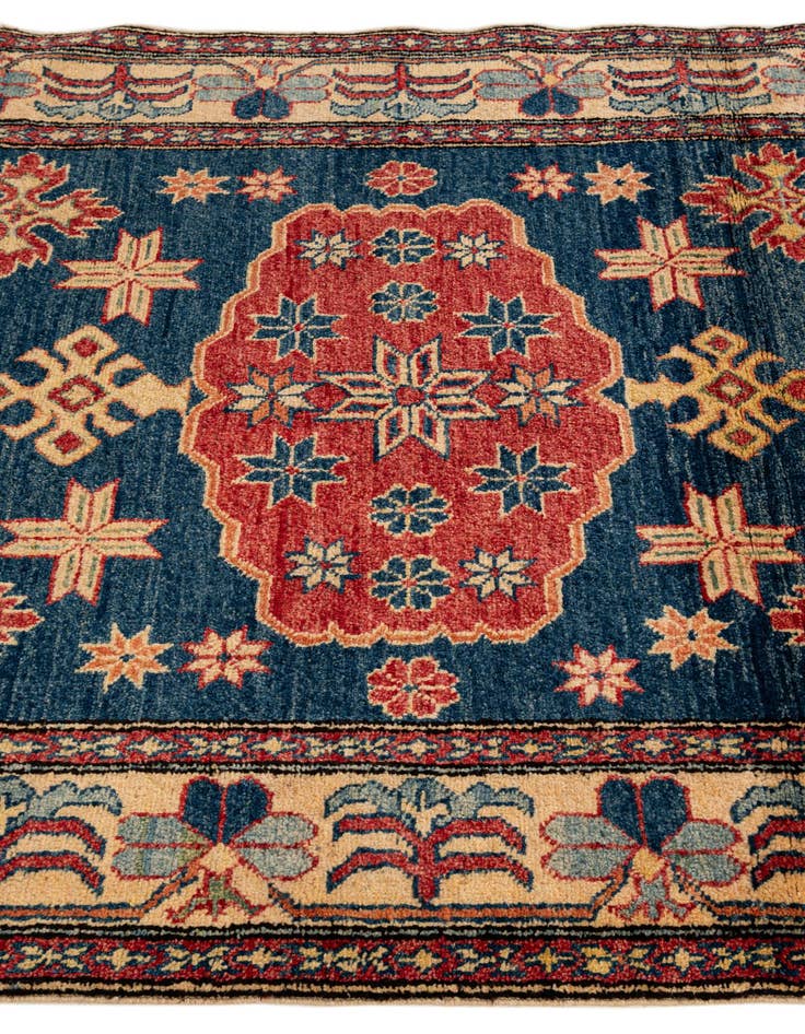 Detail image of  4' x 6' 9  Hand Knotted Kazak Wool Rug