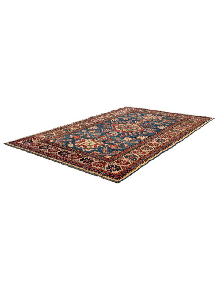 Detail image of  4' 1 x 6' 2  Hand Knotted Kazak Wool Rug