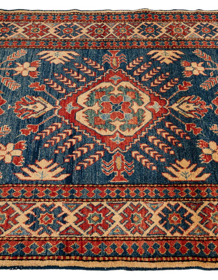 Detail image of  4' 1 x 6' 2  Hand Knotted Kazak Wool Rug