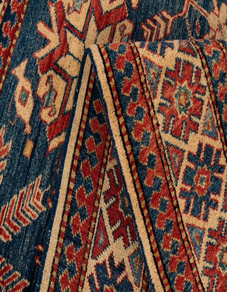 Detail image of  4' 1 x 6' 2  Hand Knotted Kazak Wool Rug