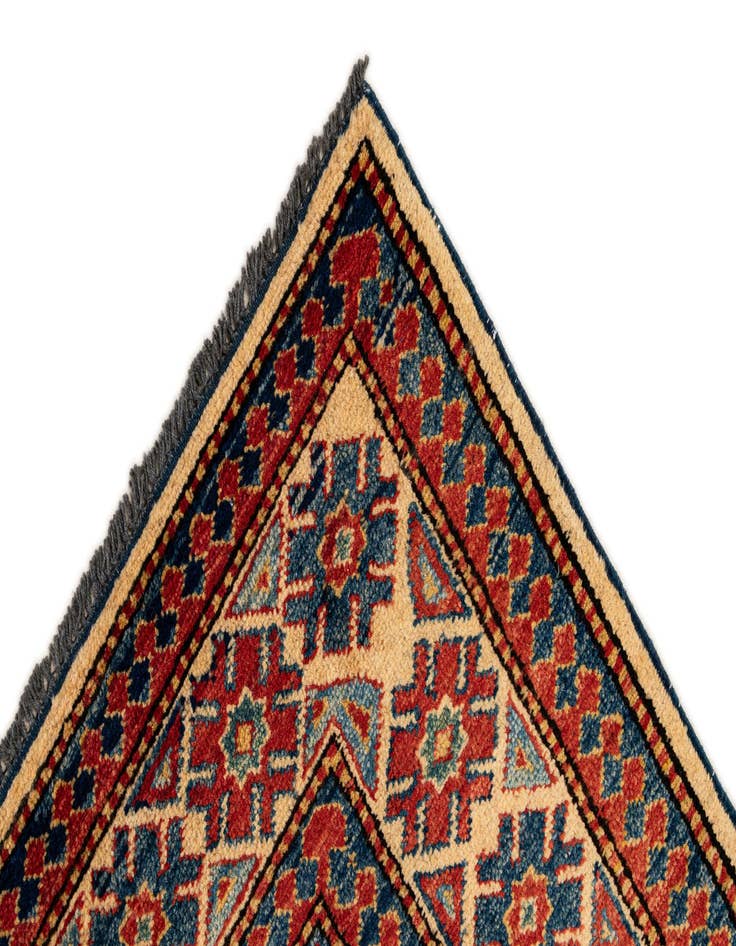 Detail image of  4' 1 x 6' 2  Hand Knotted Kazak Wool Rug