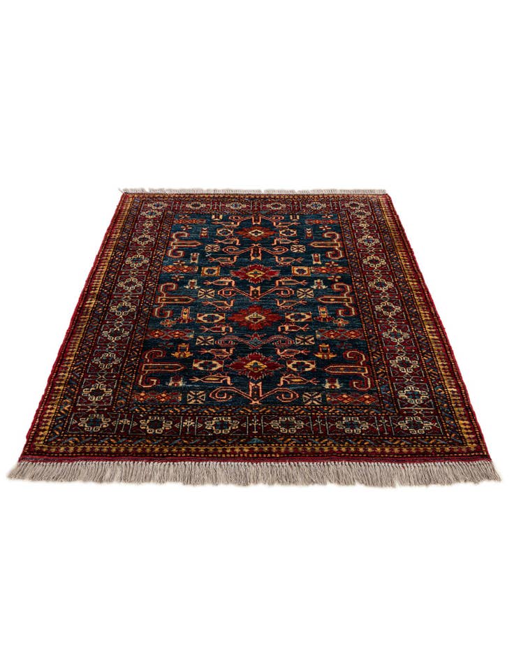 Detail image of  3' 11 x 5'  Hand Knotted Kazak Wool Rug