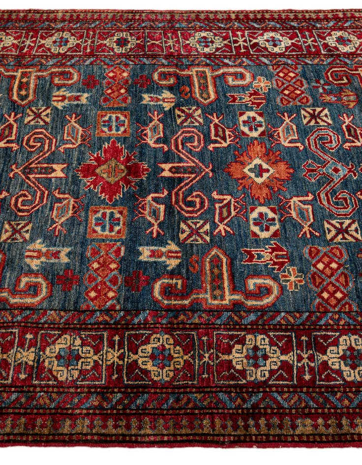 Detail image of  3' 1 x 5' 1  Hand Knotted Kazak Wool Rug