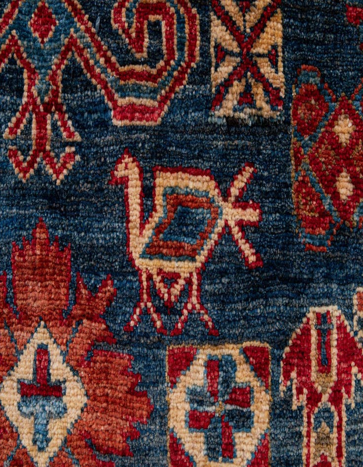 Detail image of  3' 1 x 5' 1  Hand Knotted Kazak Wool Rug