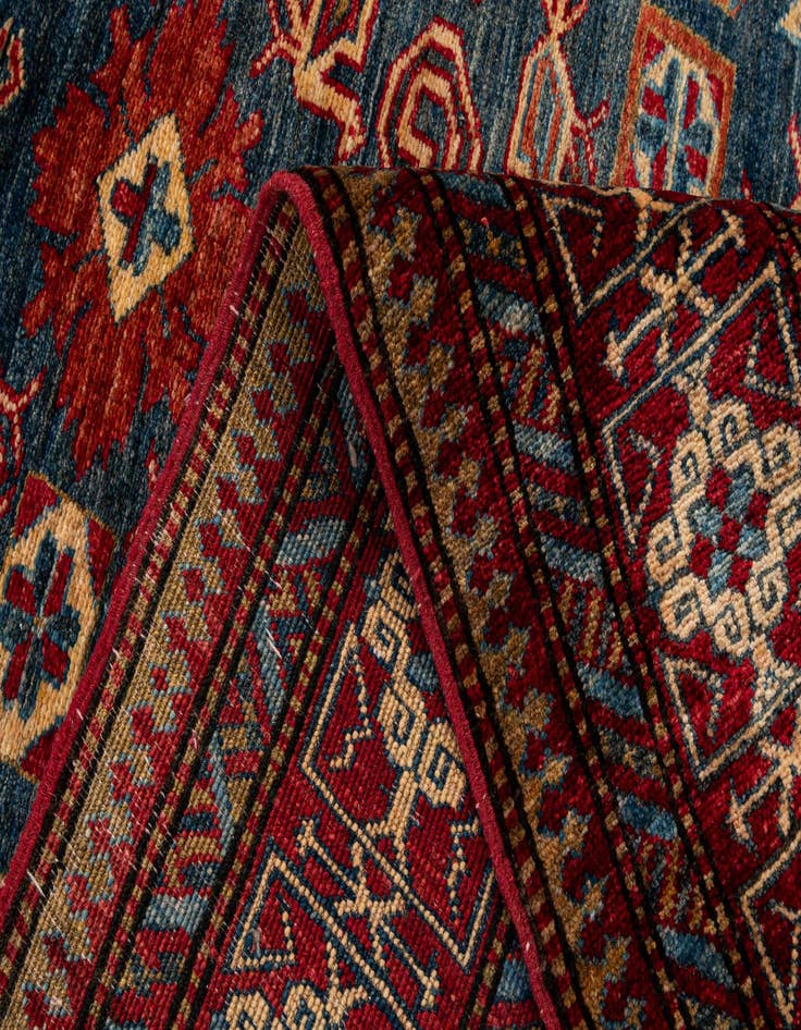 Detail image of  3' 1 x 5' 1  Hand Knotted Kazak Wool Rug