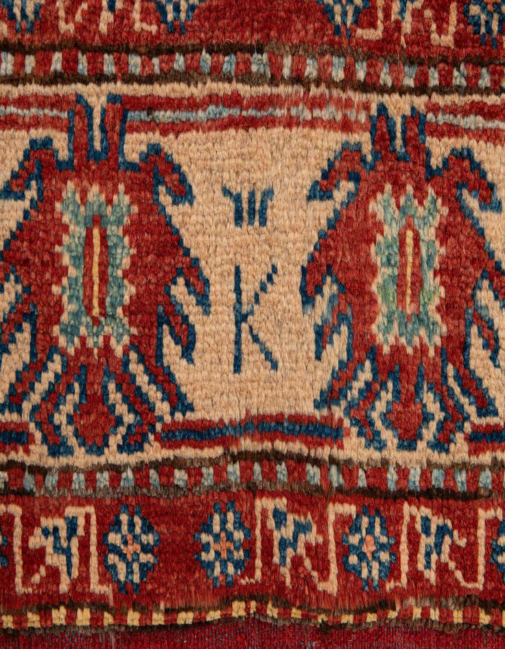 Detail image of  3' 9 x 5' 8  Hand Knotted Kazak Wool Rug