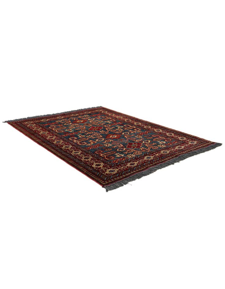 Detail image of  4' x 5'  Hand Knotted Kazak Wool Rug