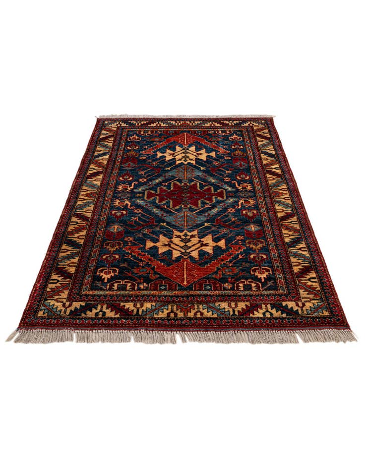 Detail image of  3' 10 x 5' 11  Hand Knotted Kazak Wool Rug