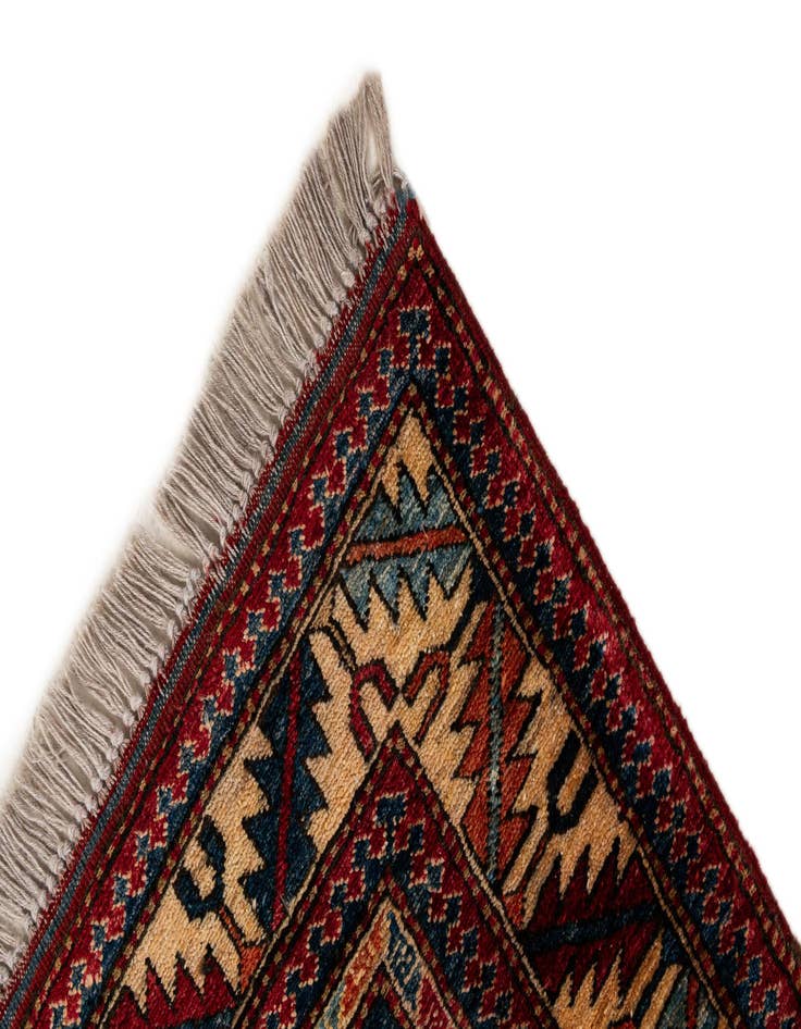 Detail image of  3' 10 x 5' 11  Hand Knotted Kazak Wool Rug