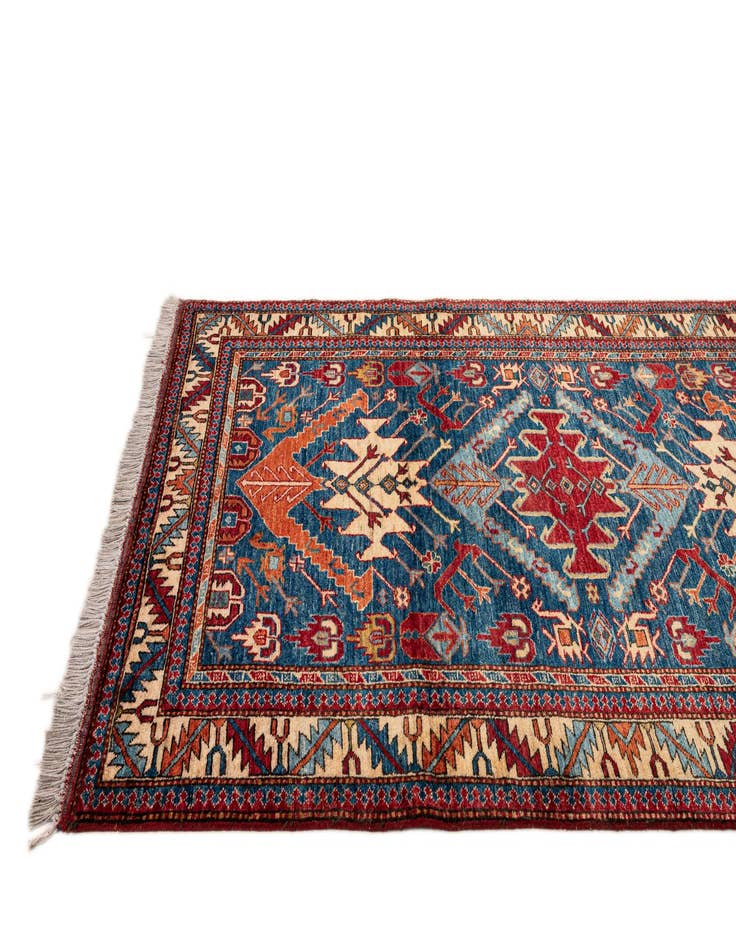 Detail image of  3' 10 x 5' 11  Hand Knotted Kazak Wool Rug