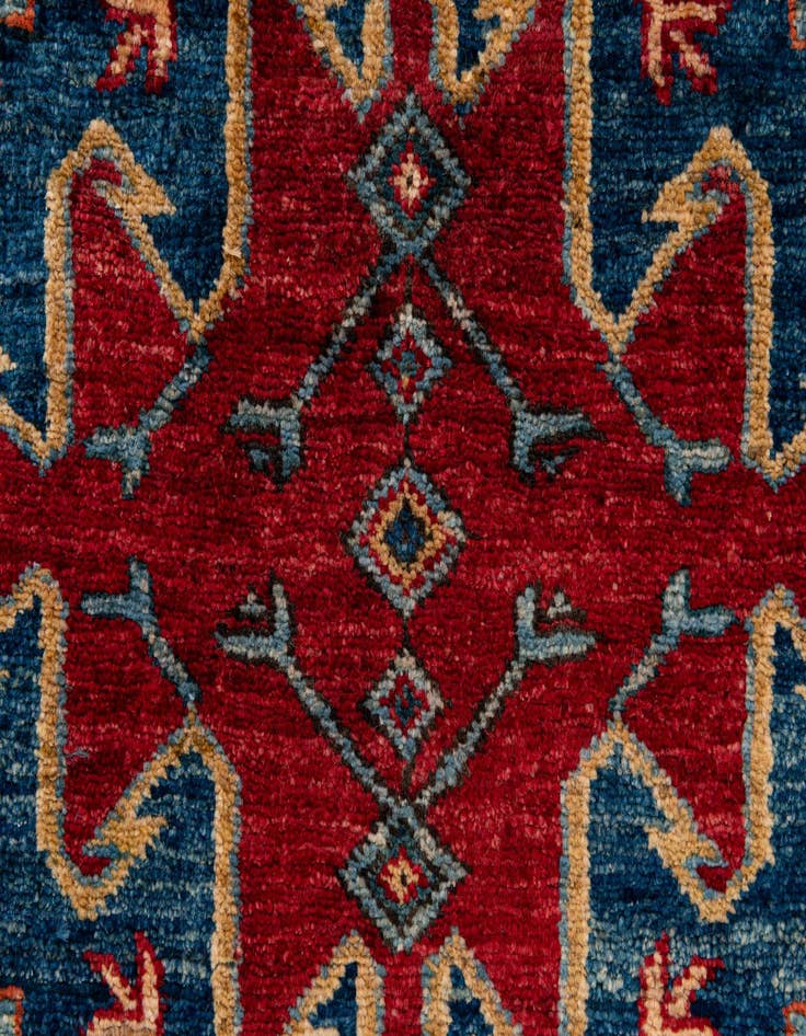 Detail image of  3' 10 x 5' 11  Hand Knotted Kazak Wool Rug