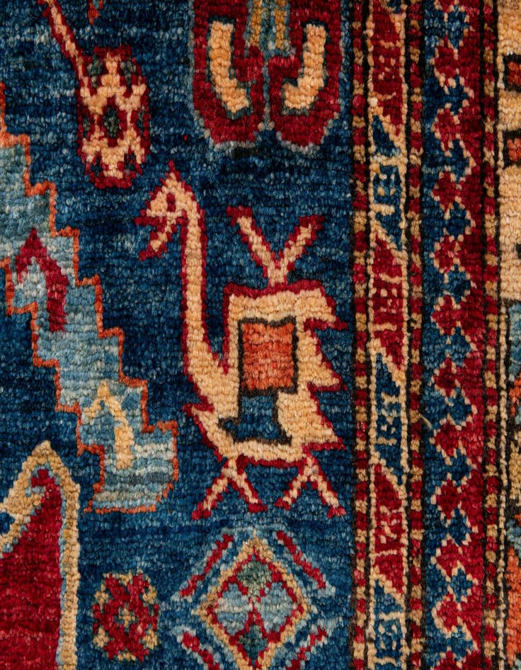 Detail image of  3' 10 x 5' 11  Hand Knotted Kazak Wool Rug