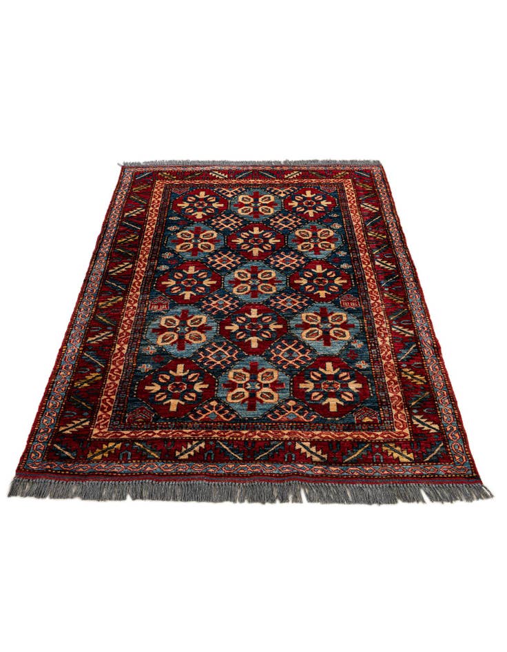 Detail image of  3' 11 x 6' 1  Hand Knotted Kazak Wool Rug