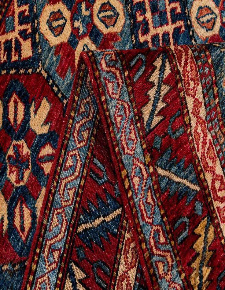Detail image of  3' 11 x 6' 1  Hand Knotted Kazak Wool Rug