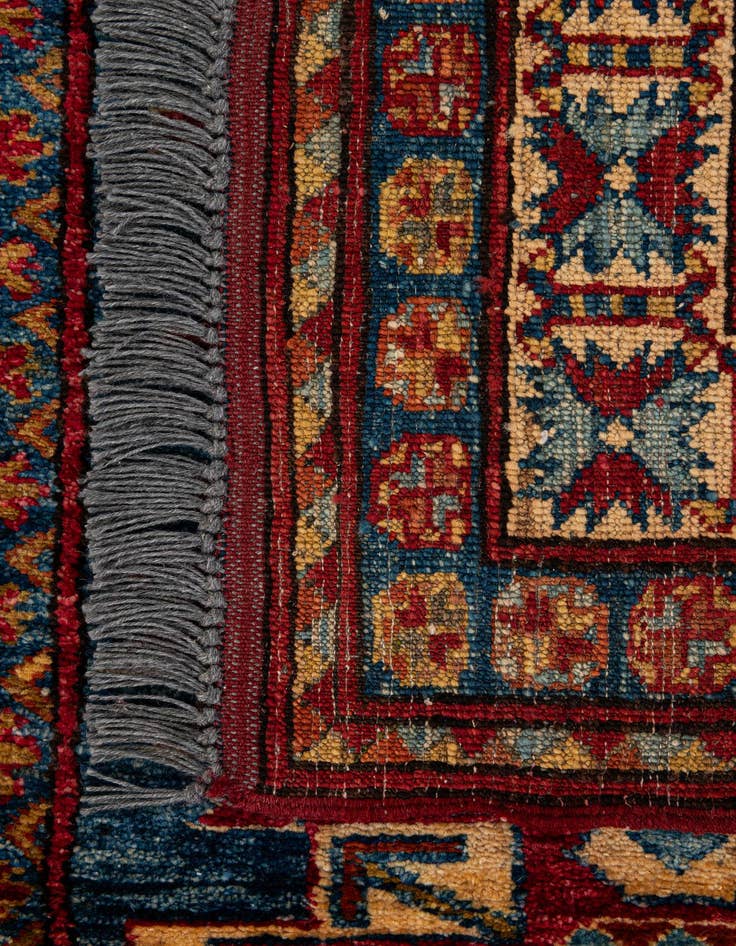 Detail image of  3' 4 x 4' 9  Hand Knotted Kazak Wool Rug