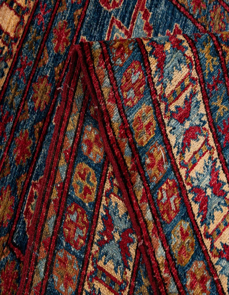 Detail image of  3' 4 x 4' 9  Hand Knotted Kazak Wool Rug