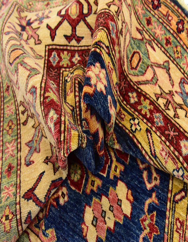 Detail image of  4' 10 x 6' 4  Hand Knotted Kazak Rug