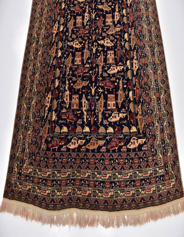 Detail image of  6' 4 x 9' 2  Hand Knotted Kazak Rug