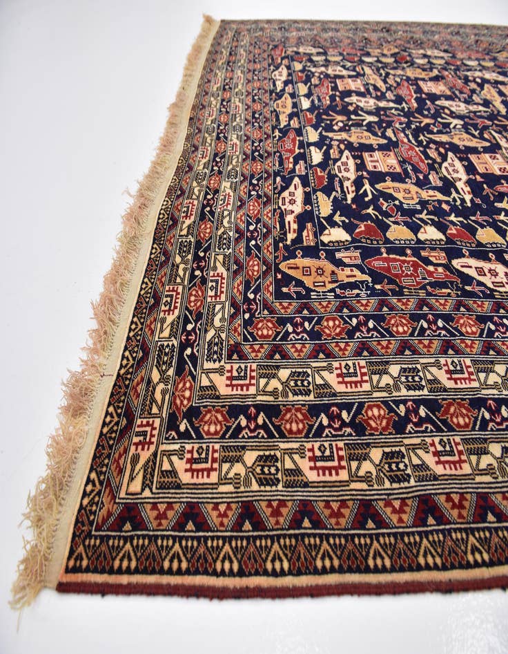 Detail image of  6' 4 x 9' 2  Hand Knotted Kazak Rug