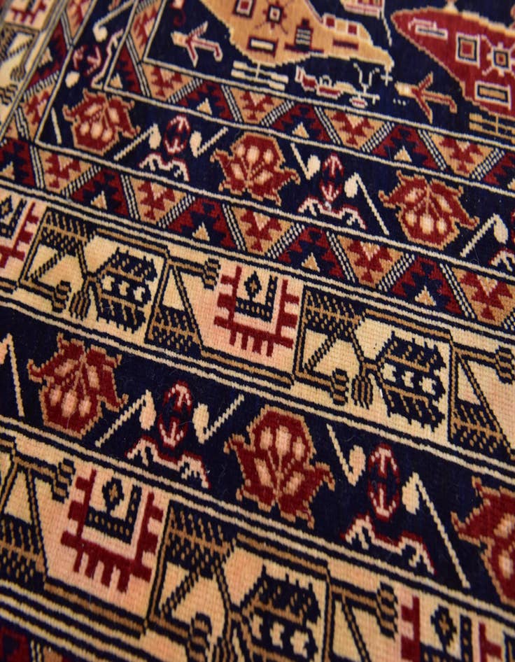 Detail image of  6' 4 x 9' 2  Hand Knotted Kazak Rug