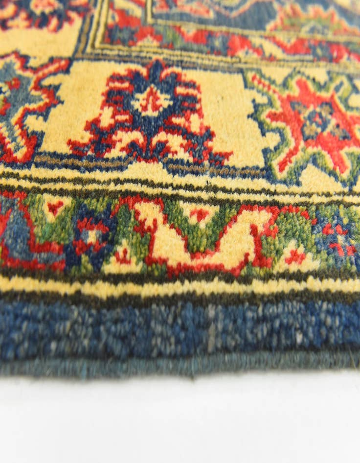 Detail image of  4' x 6' 4  Hand Knotted Kazak Rug