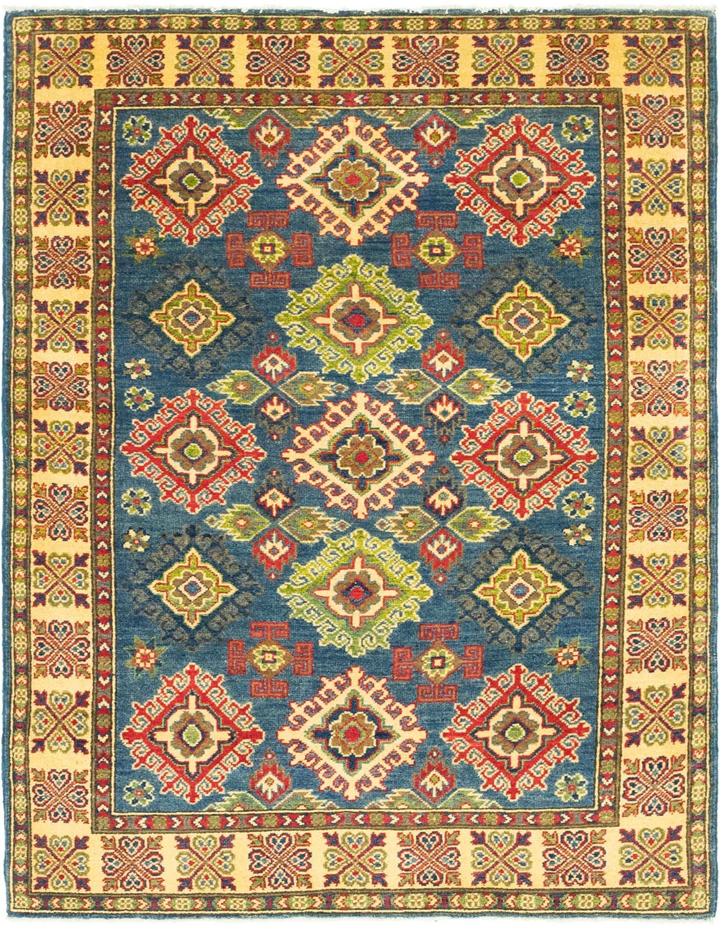 Primary image  4' x 6'  Hand Knotted Kazak Rug