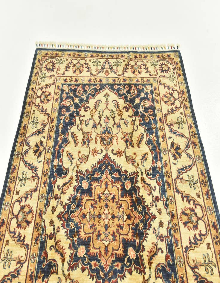 Detail image of  4' 1 x 6'  Hand Knotted Kazak Rug