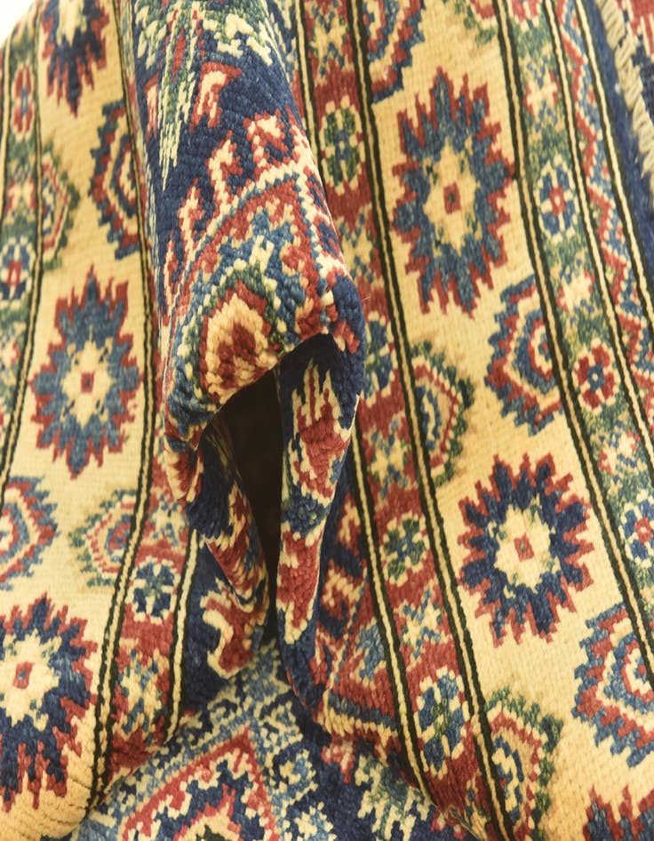 Detail image of  4' 1 x 6'  Hand Knotted Kazak Rug