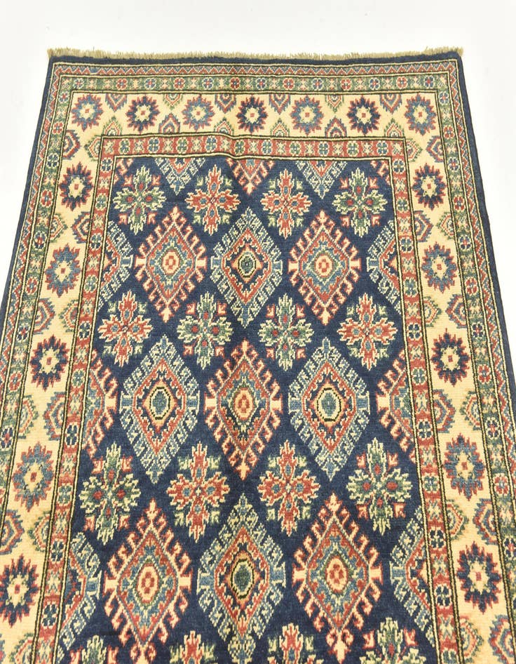 Detail image of  4' 1 x 6'  Hand Knotted Kazak Rug