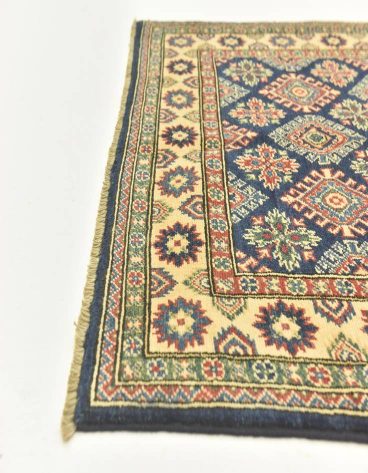 Detail image of  4' 1 x 6'  Hand Knotted Kazak Rug
