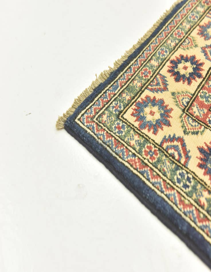 Detail image of  4' 1 x 6'  Hand Knotted Kazak Rug
