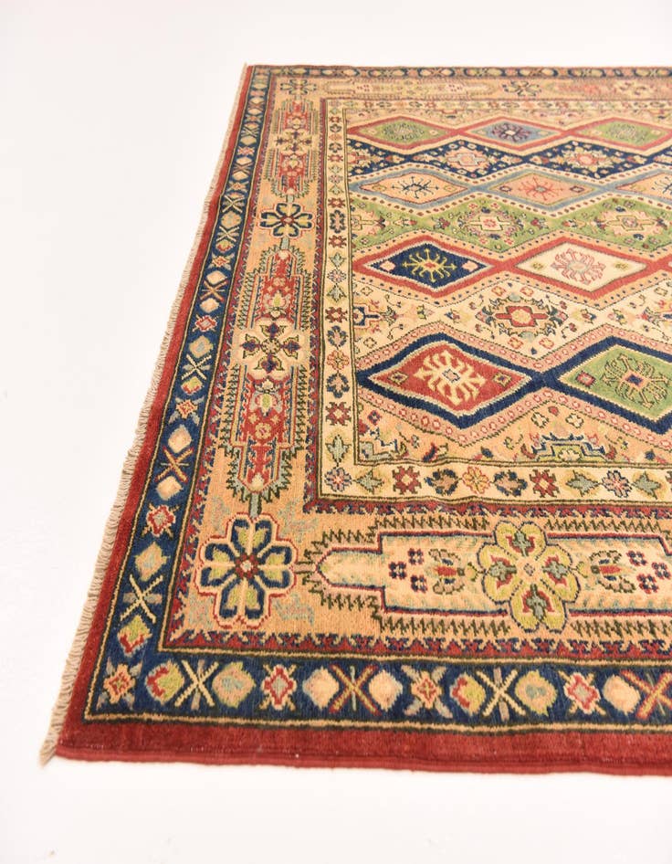 Detail image of  6' 6 x 9' 8  Hand Knotted Kazak Rug