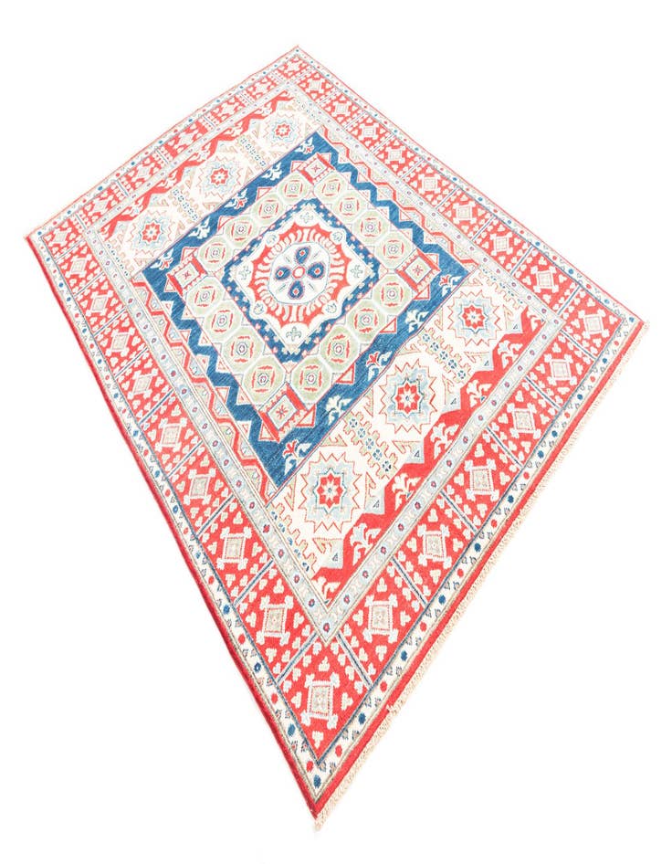 Detail image of  5' x 6' 8  Hand Knotted Kazak Rug