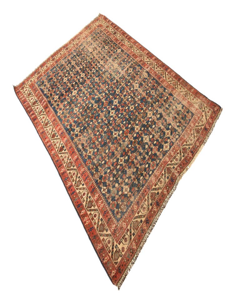 Detail image of  4' 7 x 6' 3  Hand Knotted Kazak Oriental Wool Rug