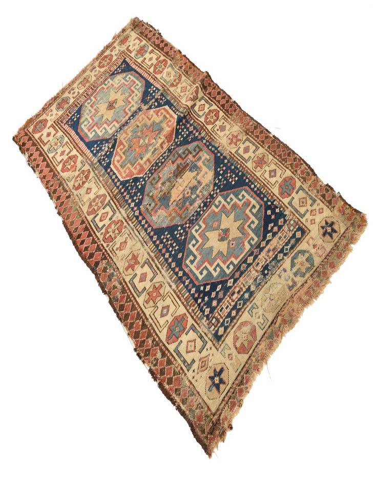 Detail image of  3' 5 x 6' 3  Hand Knotted Kazak Oriental Wool Rug