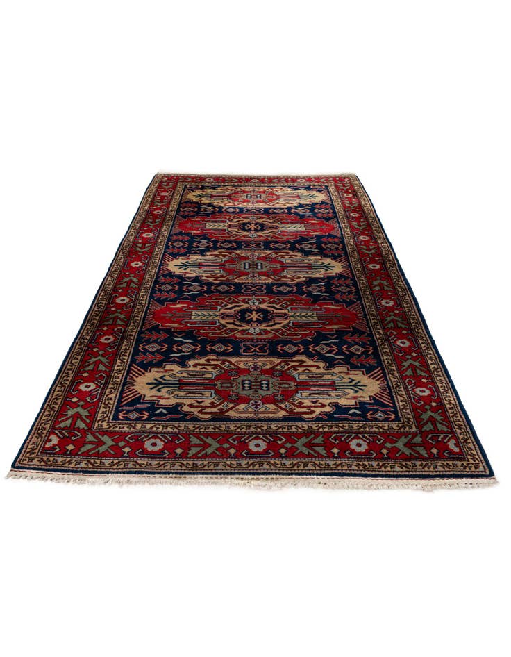 Detail image of  3' 11 x 7' 5  Hand Knotted Kazak Wool Rug