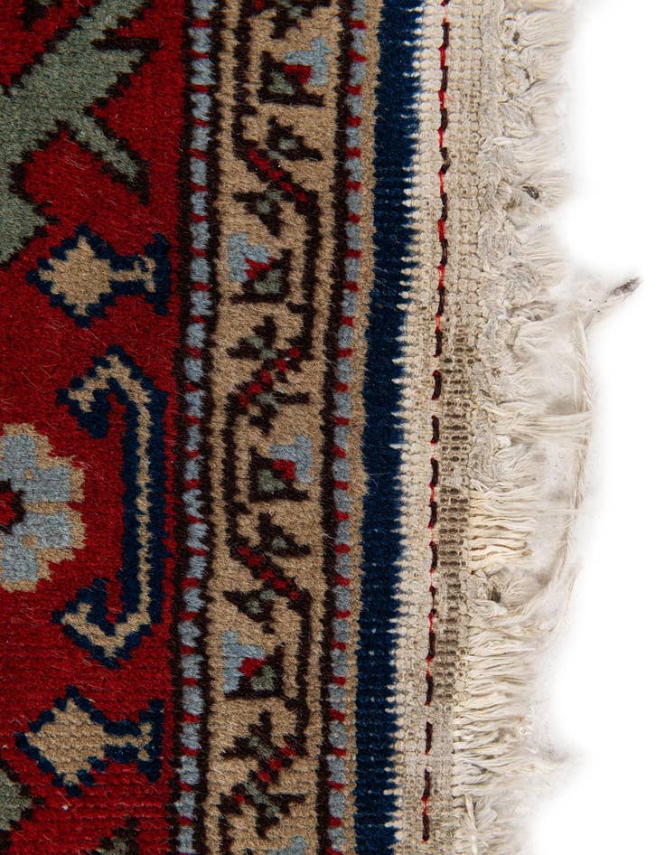Detail image of  3' 11 x 7' 5  Hand Knotted Kazak Wool Rug