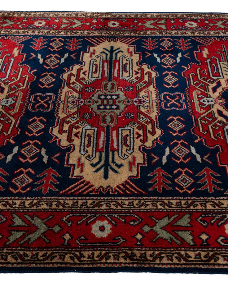 Detail image of  3' 11 x 7' 5  Hand Knotted Kazak Wool Rug