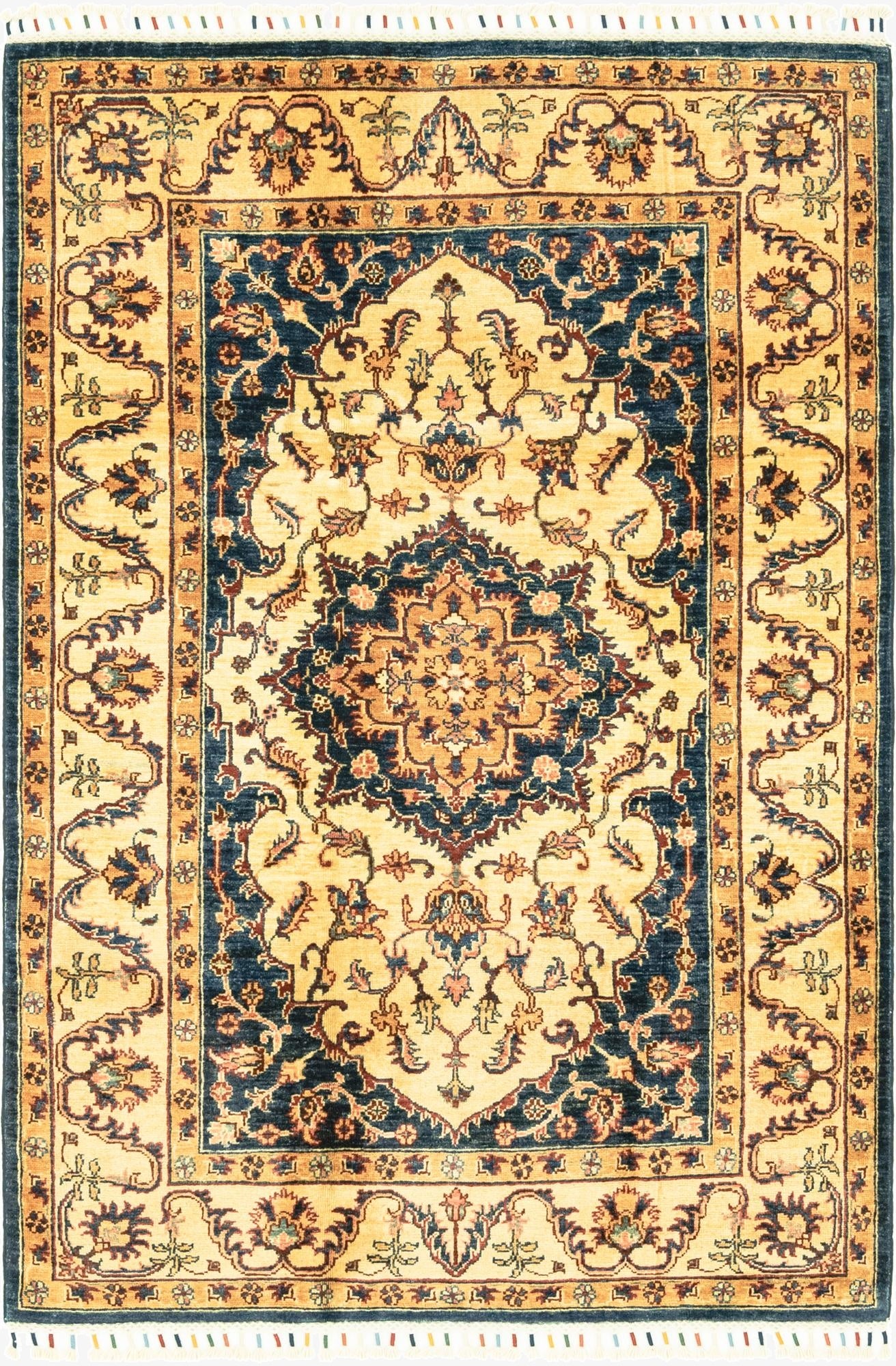  4' 1 x 6'  Hand Knotted Kazak Rug